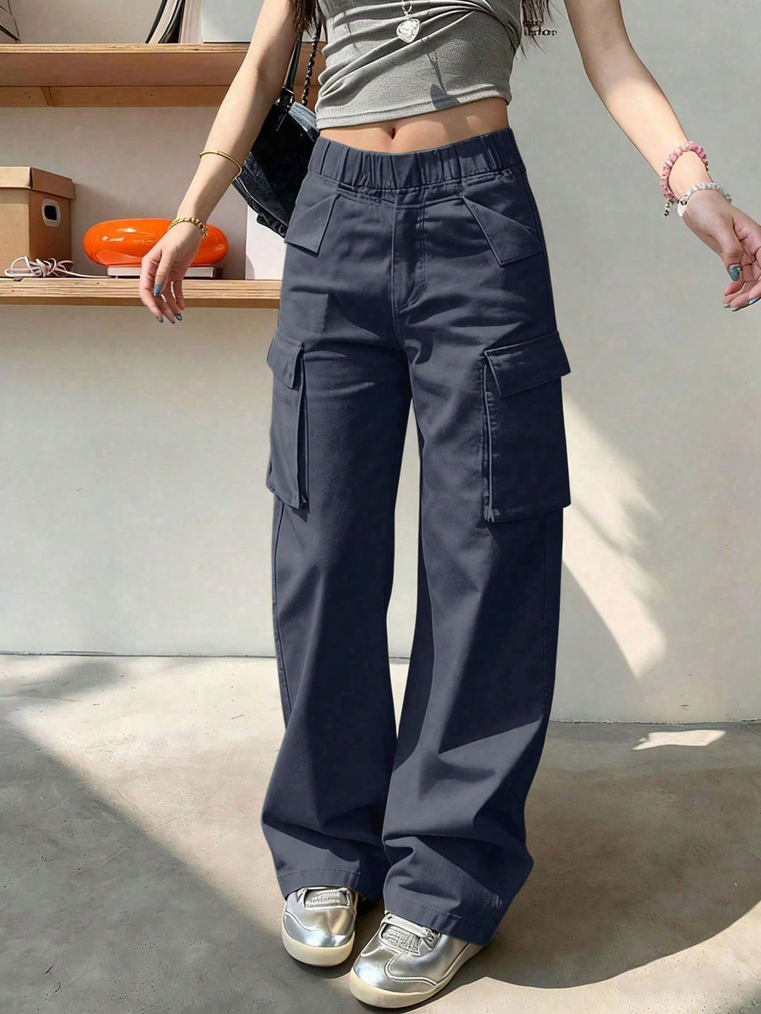 Pantaloni SHEIN, gri