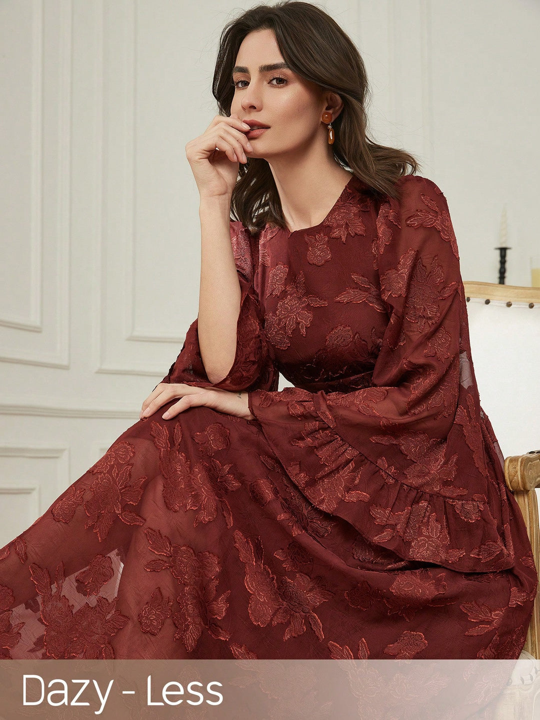 Rochie maxi SHEIN, maro