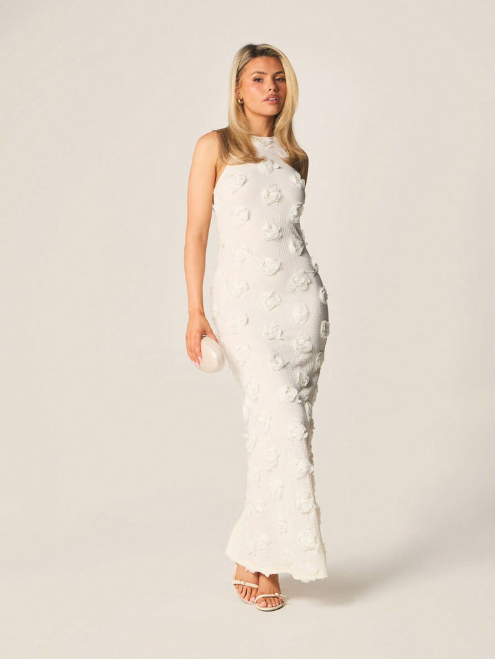 Rochie maxi SHEIN, alb