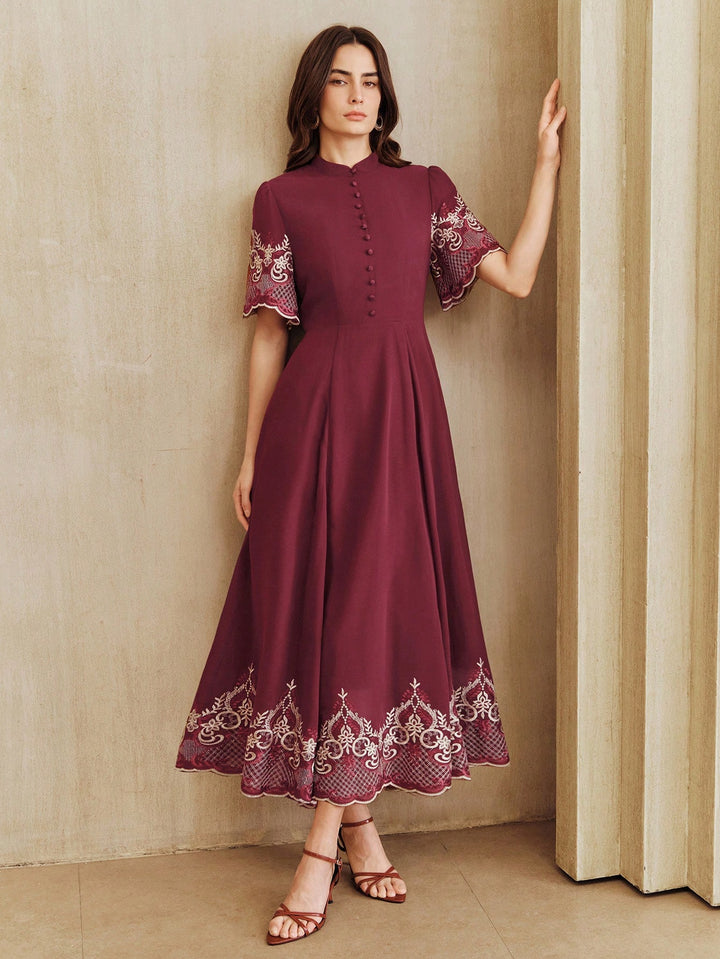 Rochie maxi SHEIN, vișiniu