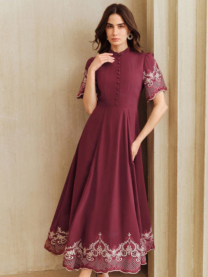 Rochie maxi SHEIN, vișiniu