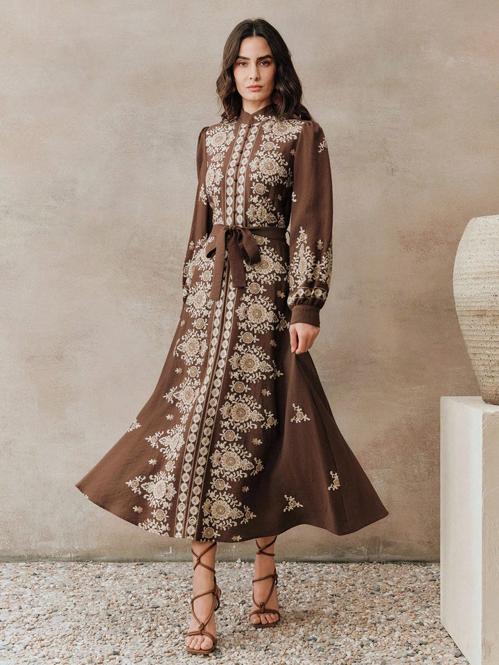 Rochie maxi SHEIN, maro