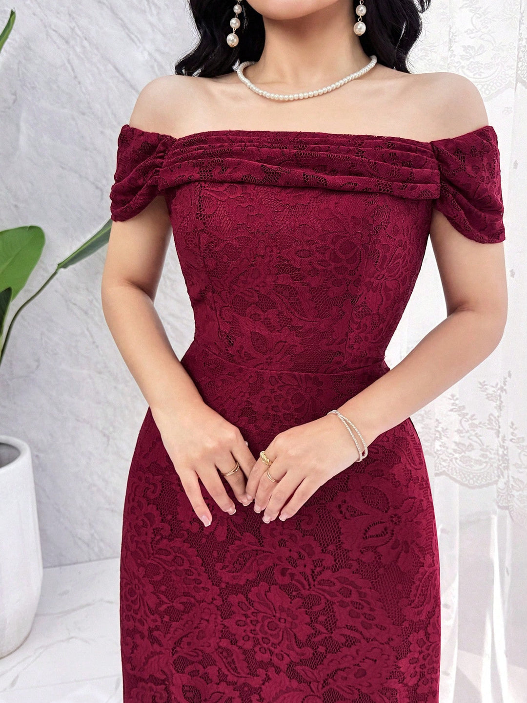 Rochie maxi SHEIN, vișiniu