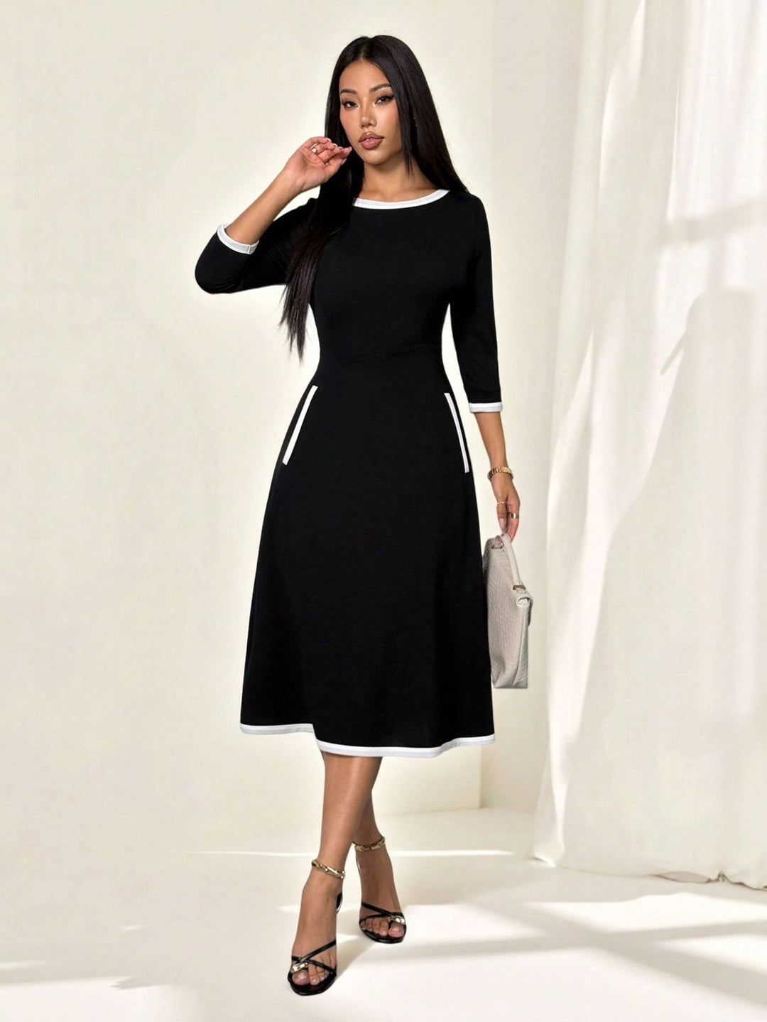 Rochie midi SHEIN, negru