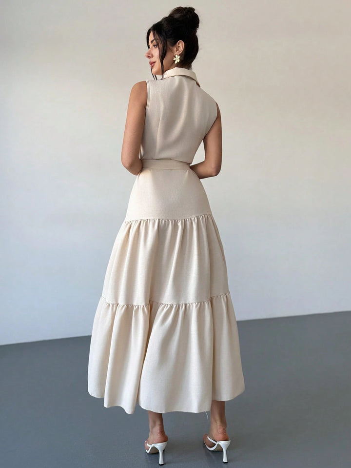 Rochie maxi SHEIN, bej