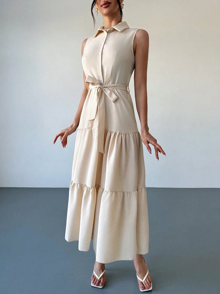 Rochie maxi SHEIN, bej