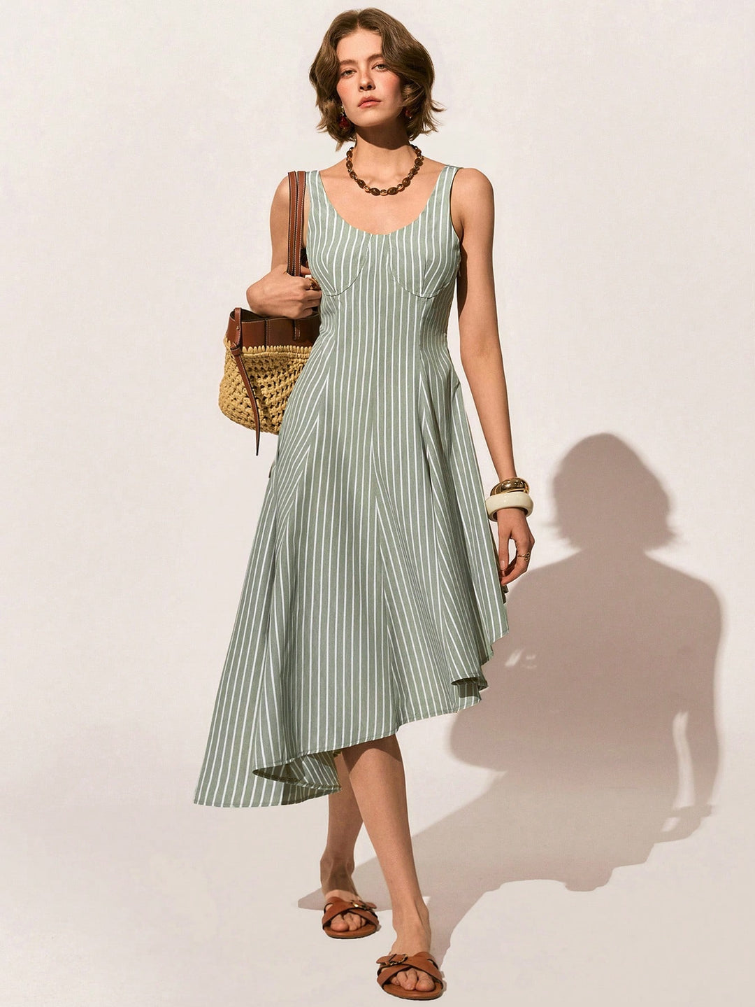 Rochie maxi SHEIN, verde