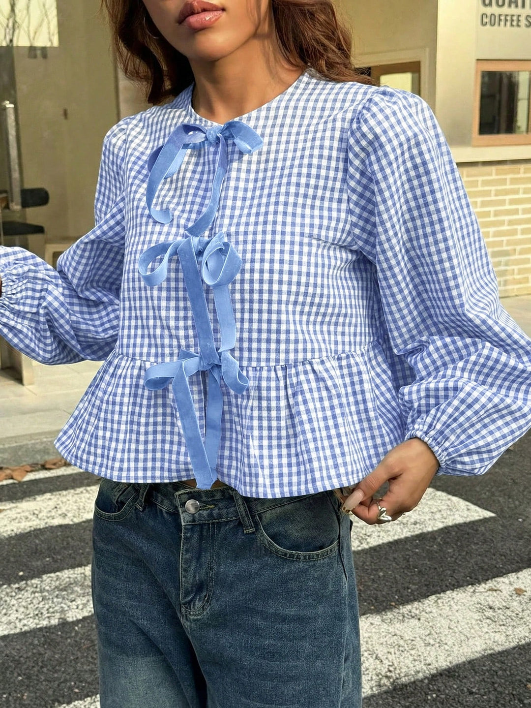 SHEIN blúz, kék