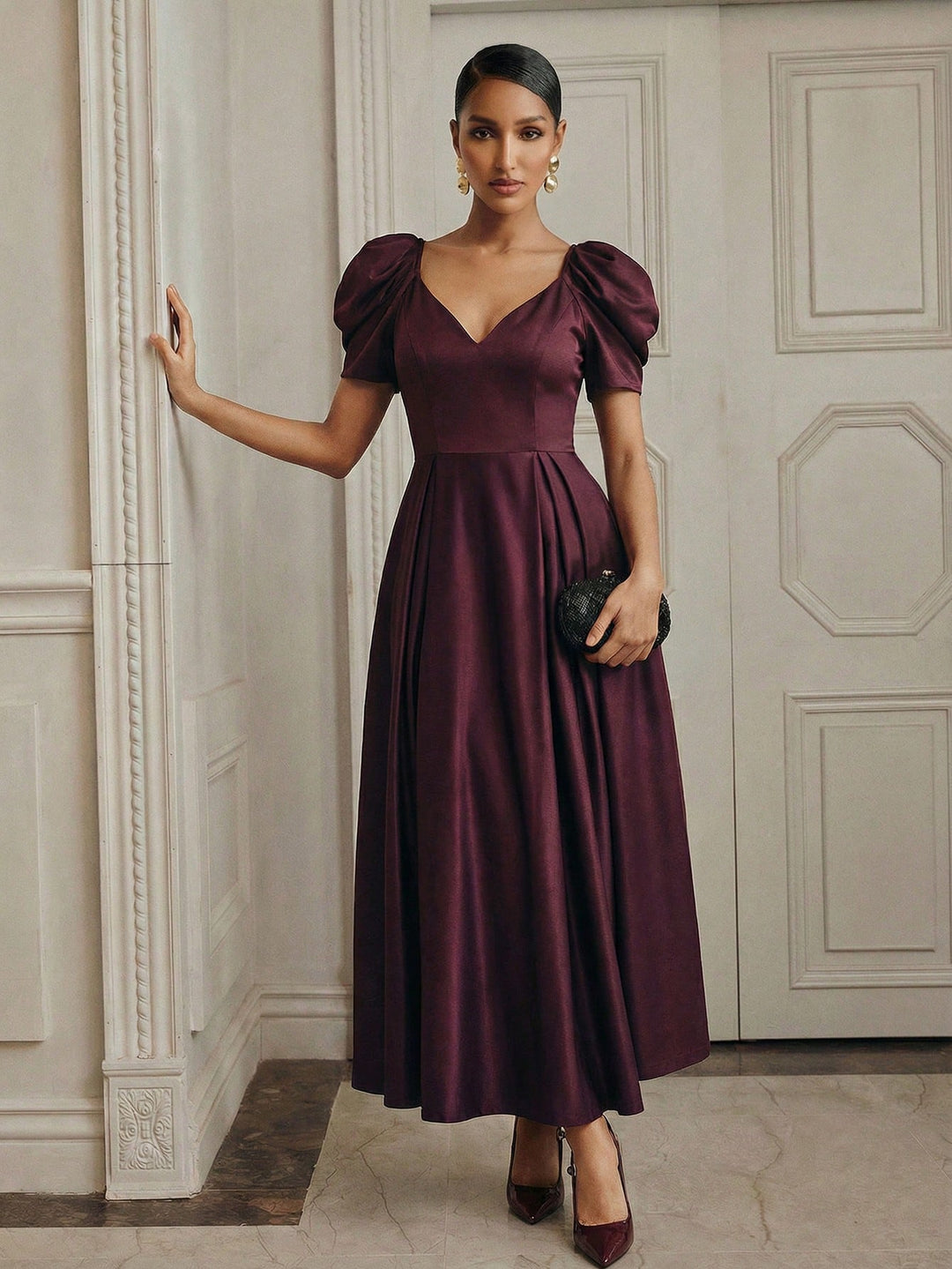 Rochie maxi SHEIN, vișiniu