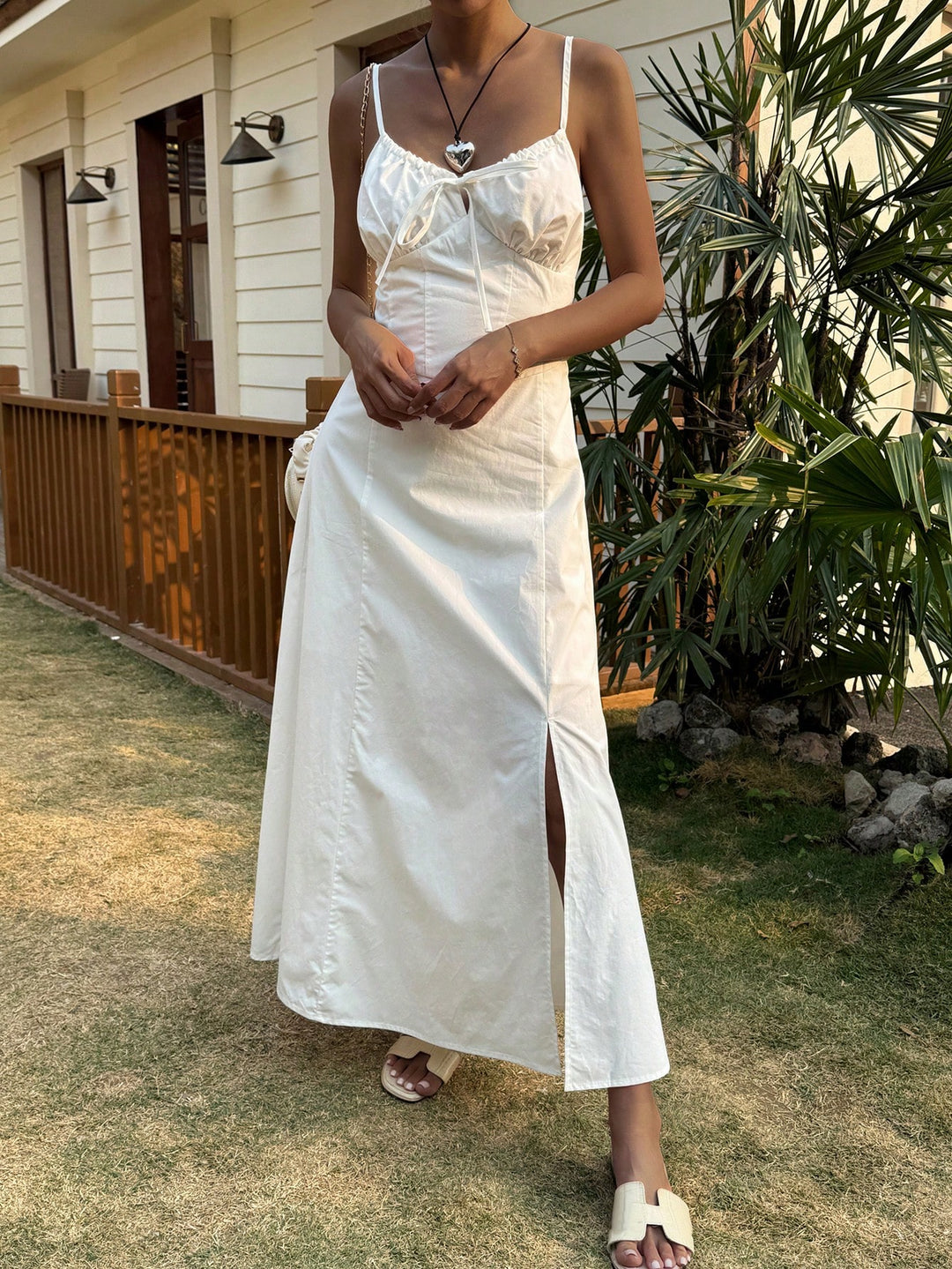 Rochie midi SHEIN, alb