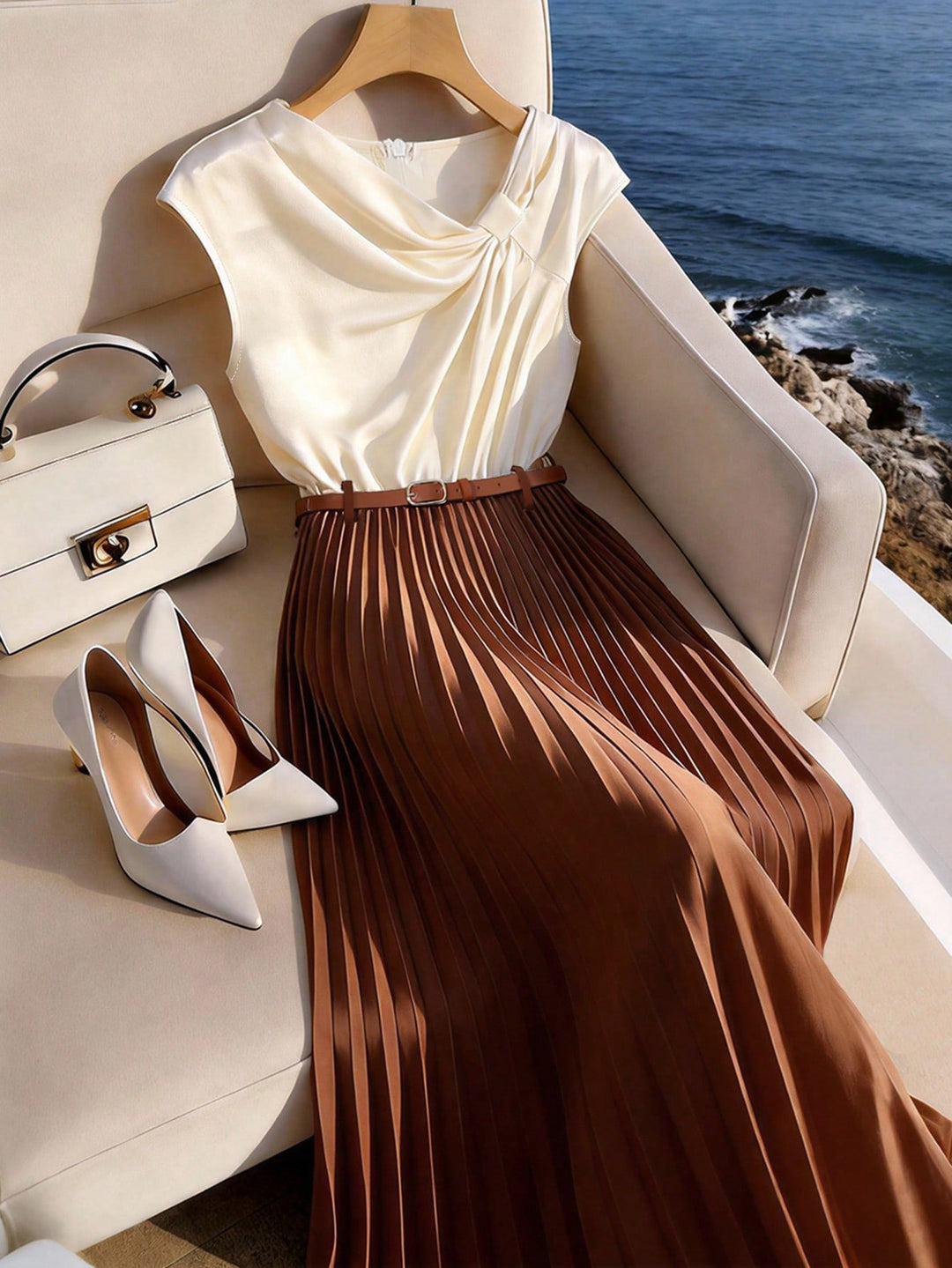 Rochie maxi SHEIN, maro