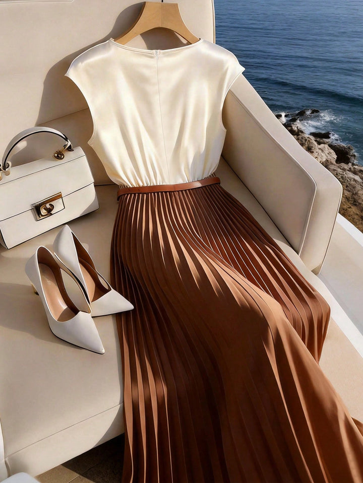 Rochie maxi SHEIN, maro