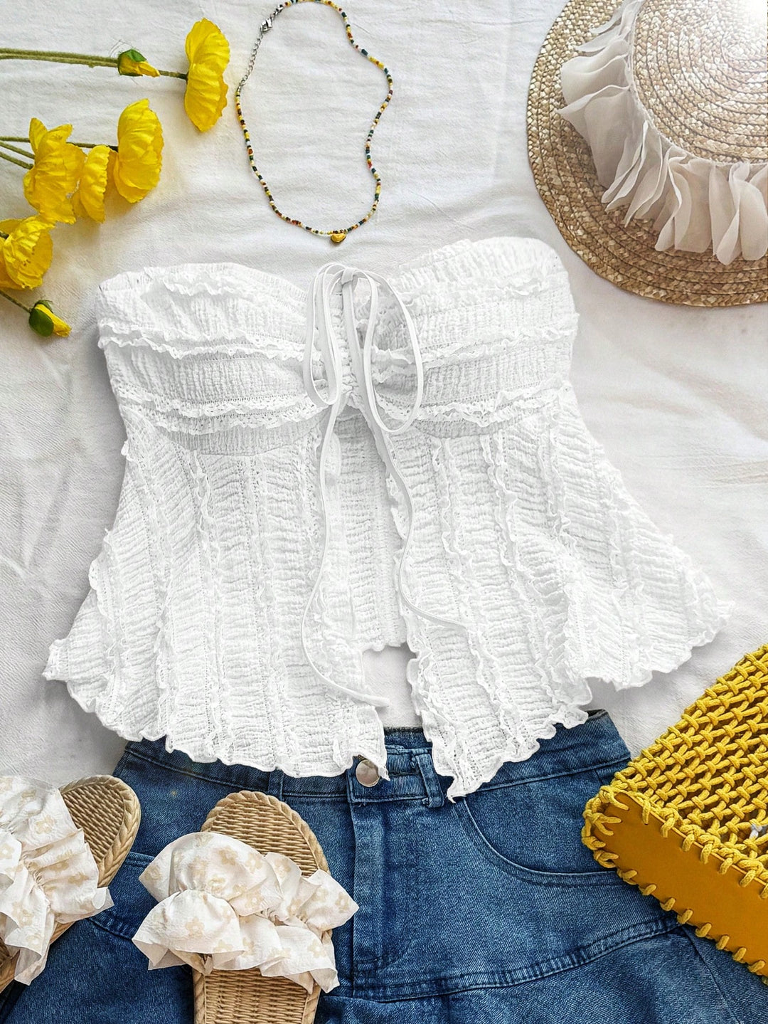 Top SHEIN, alb