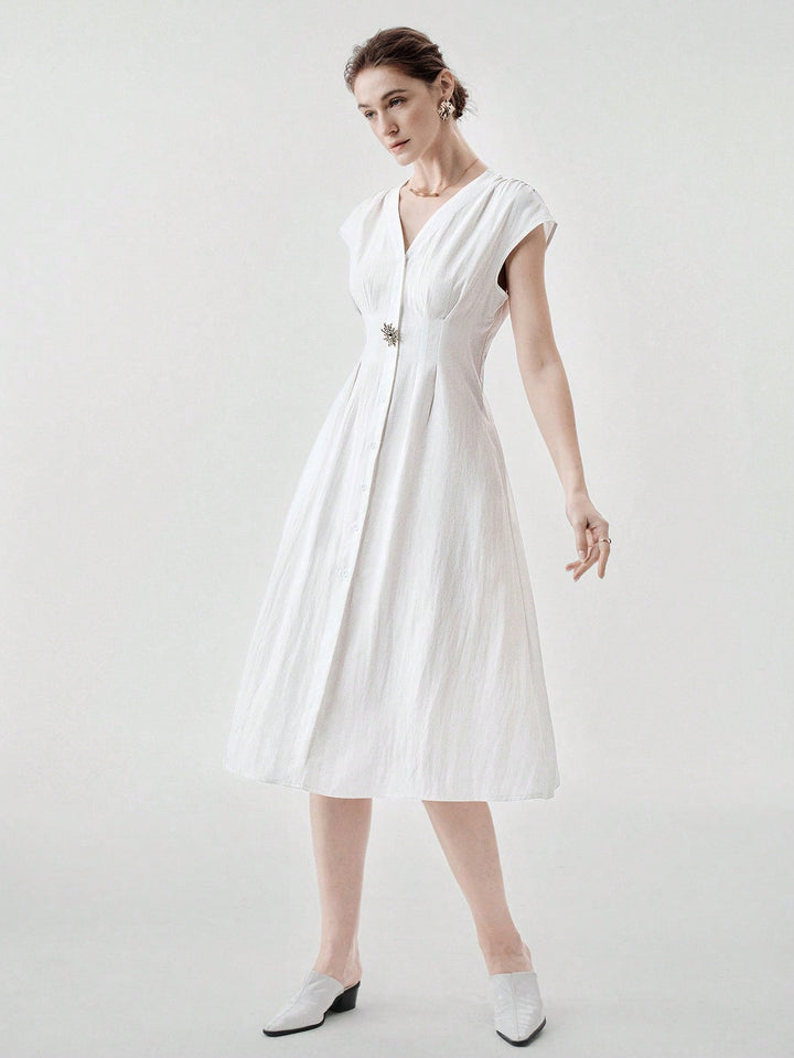 Rochie midi SHEIN, alb