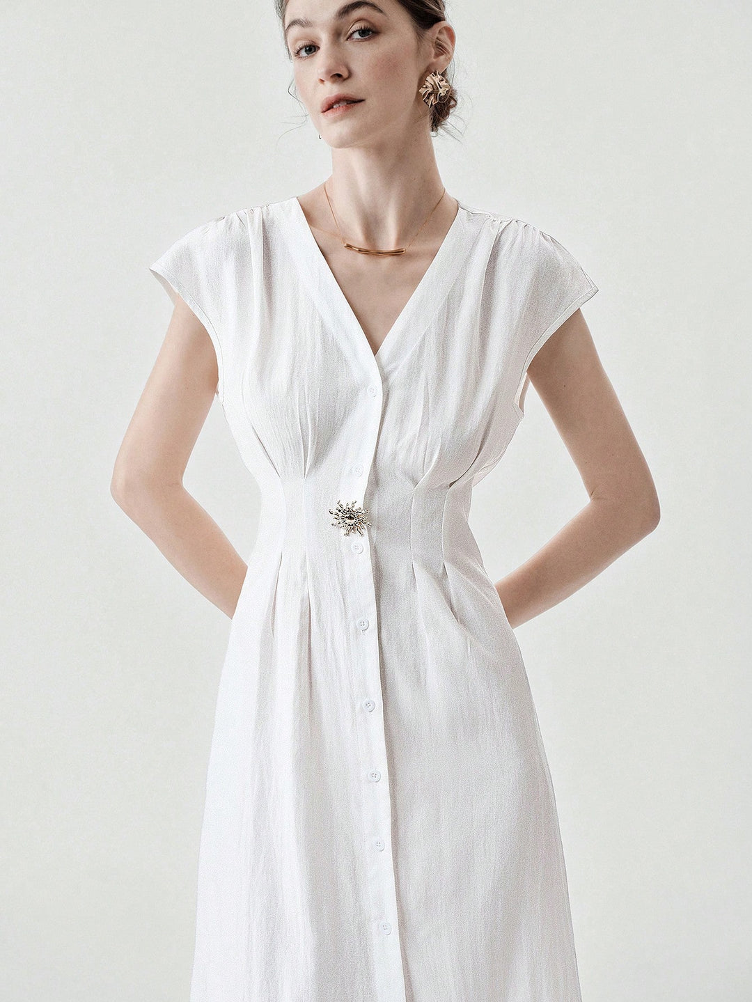Rochie midi SHEIN, alb