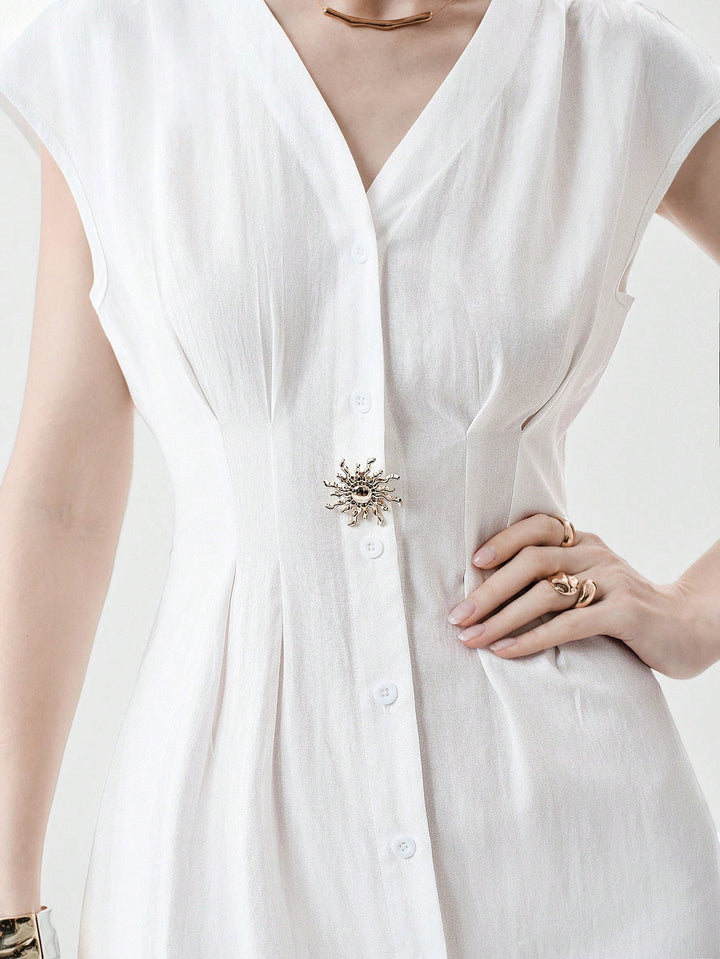 Rochie midi SHEIN, alb