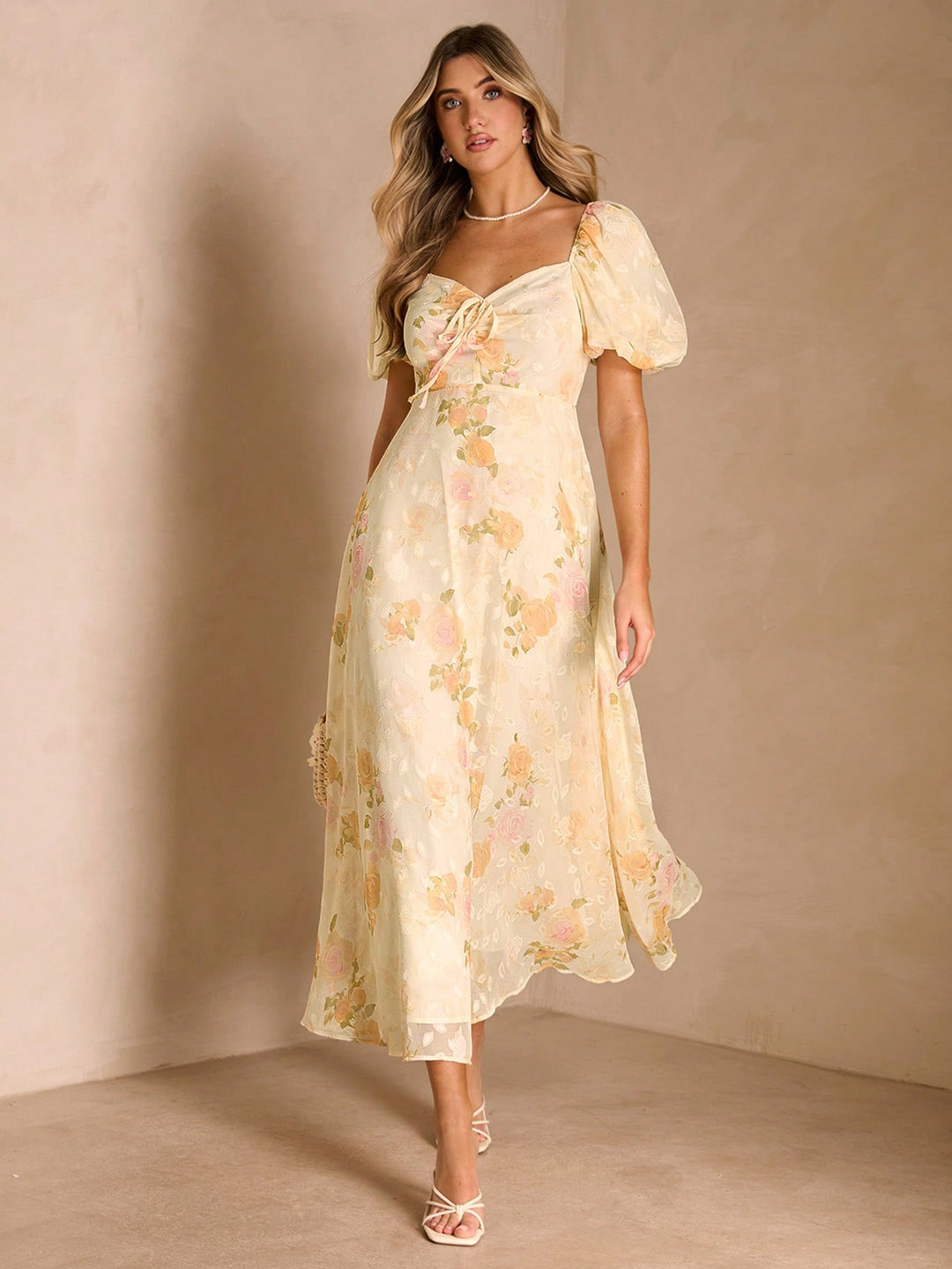 Rochie maxi SHEIN, portocaliu