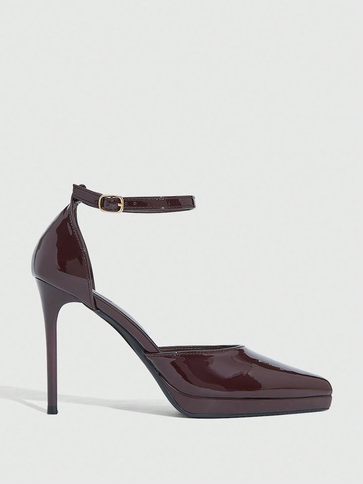 Pantofi cu toc SHEIN, maro