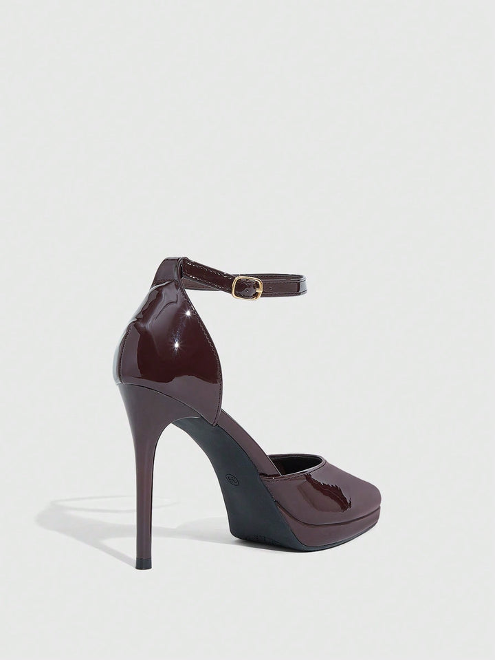Pantofi cu toc SHEIN, maro