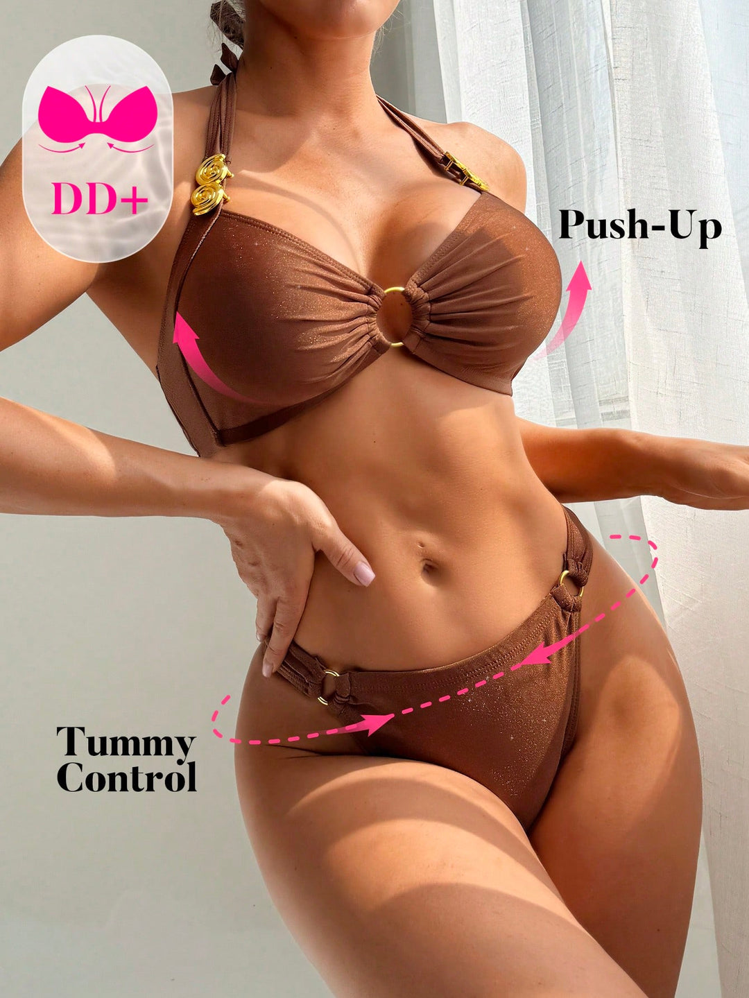 Set bikini SHEIN, maro