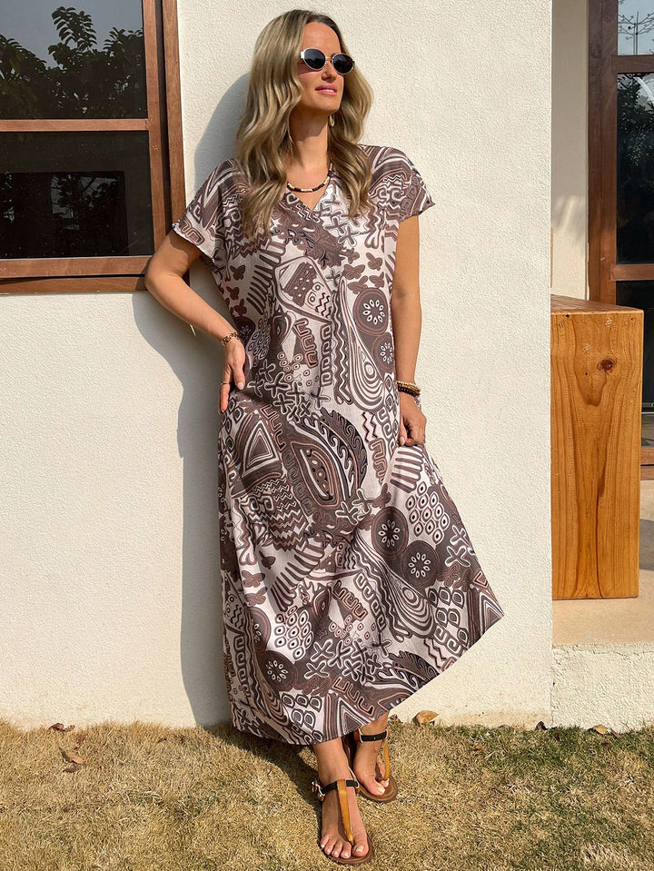 Rochie maxi SHEIN, maro