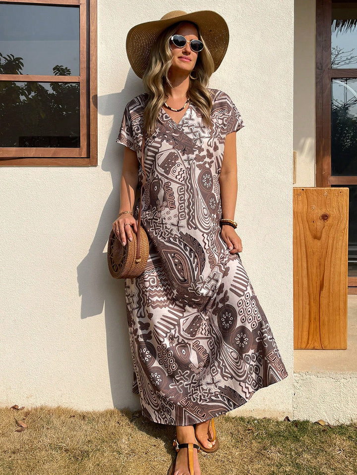 Rochie maxi SHEIN, maro