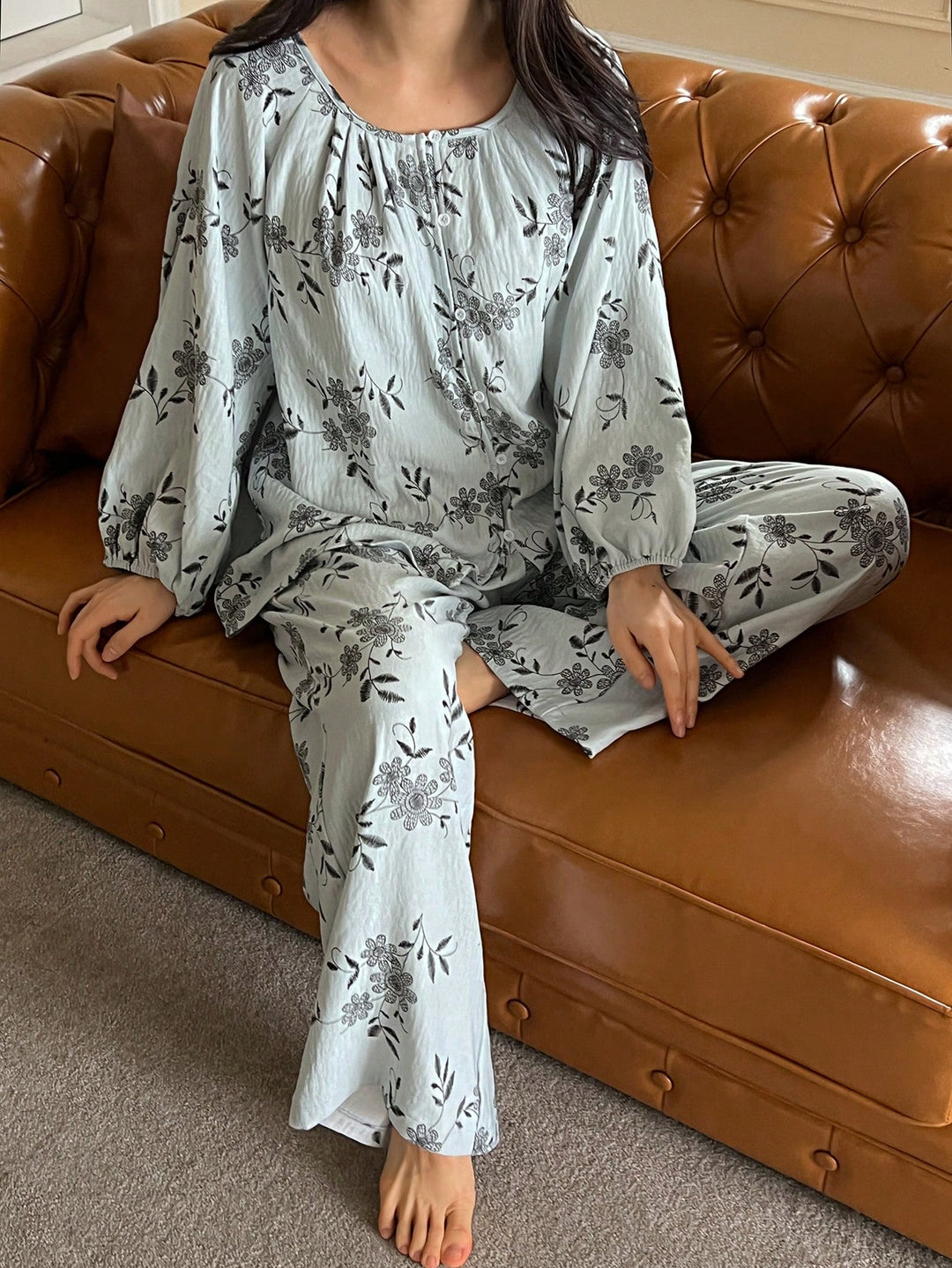 Pijama SHEIN, albastru