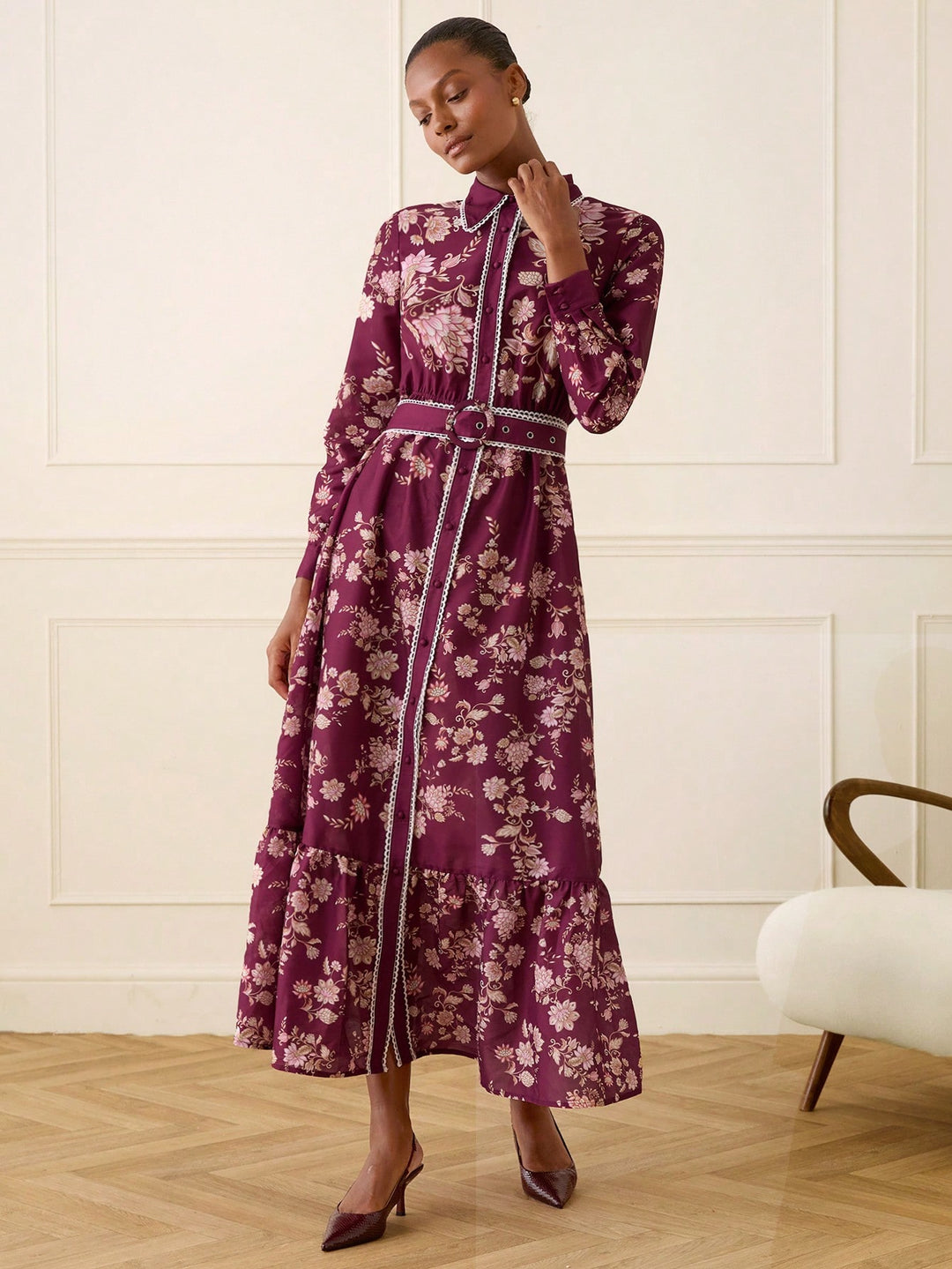 Rochie maxi SHEIN, mix culori