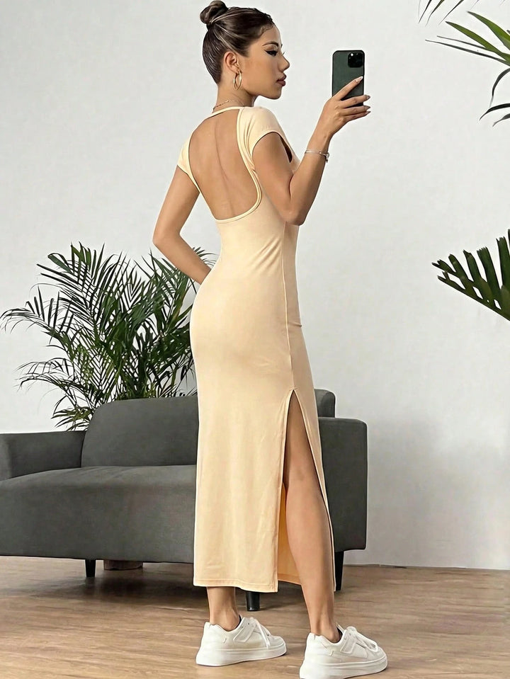 Rochie maxi SHEIN, bej