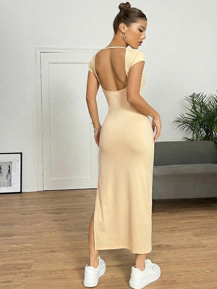 Rochie maxi SHEIN, bej
