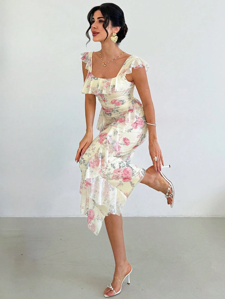 Rochie midi SHEIN, mix culori