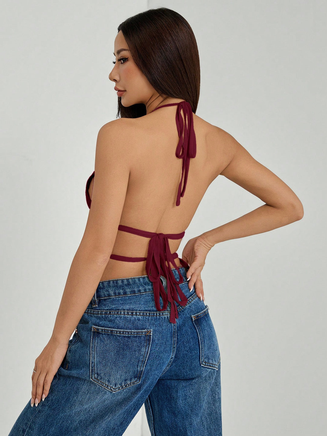 Top SHEIN, vișiniu