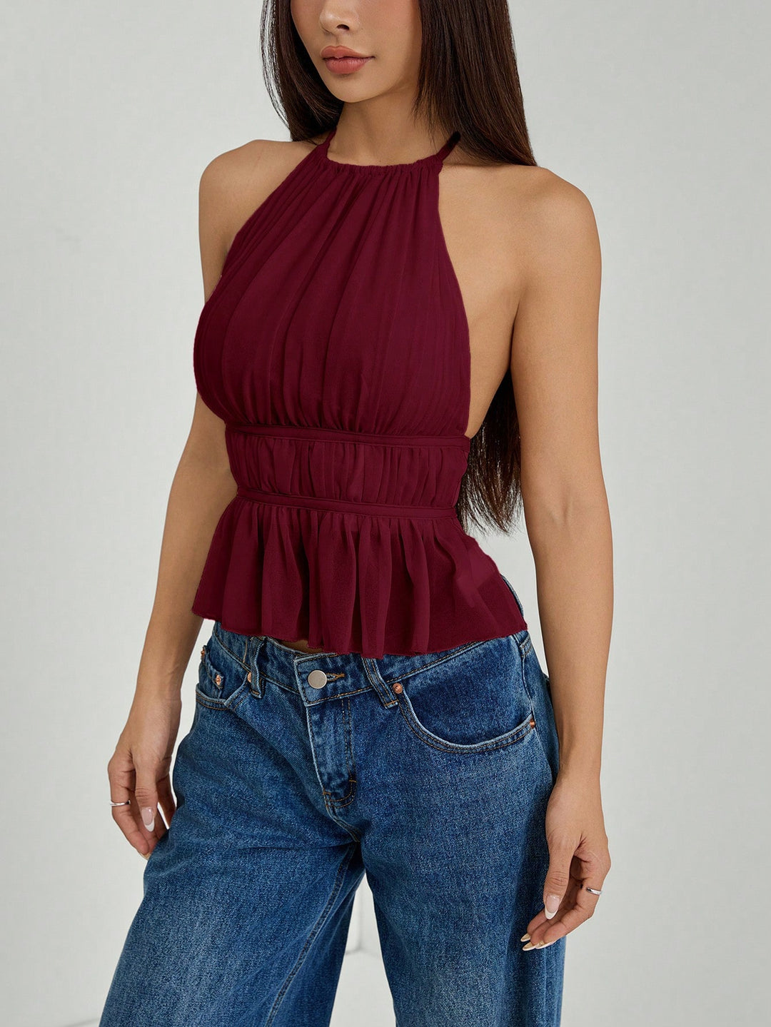 Top SHEIN, vișiniu