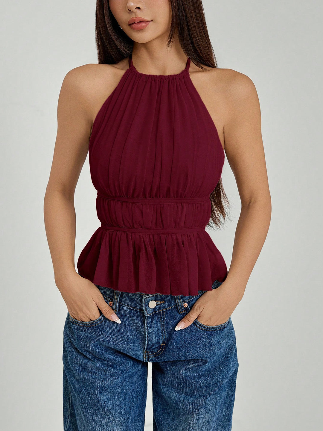 Top SHEIN, vișiniu