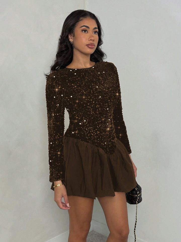 Rochie scurtă SHEIN, maro