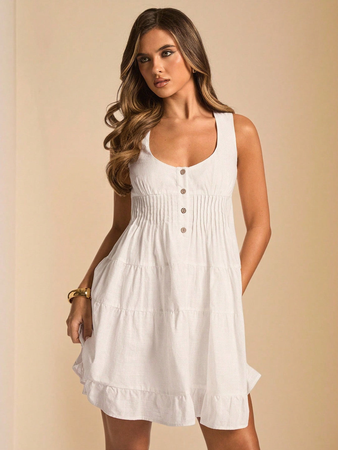 Rochie mini SHEIN, alb
