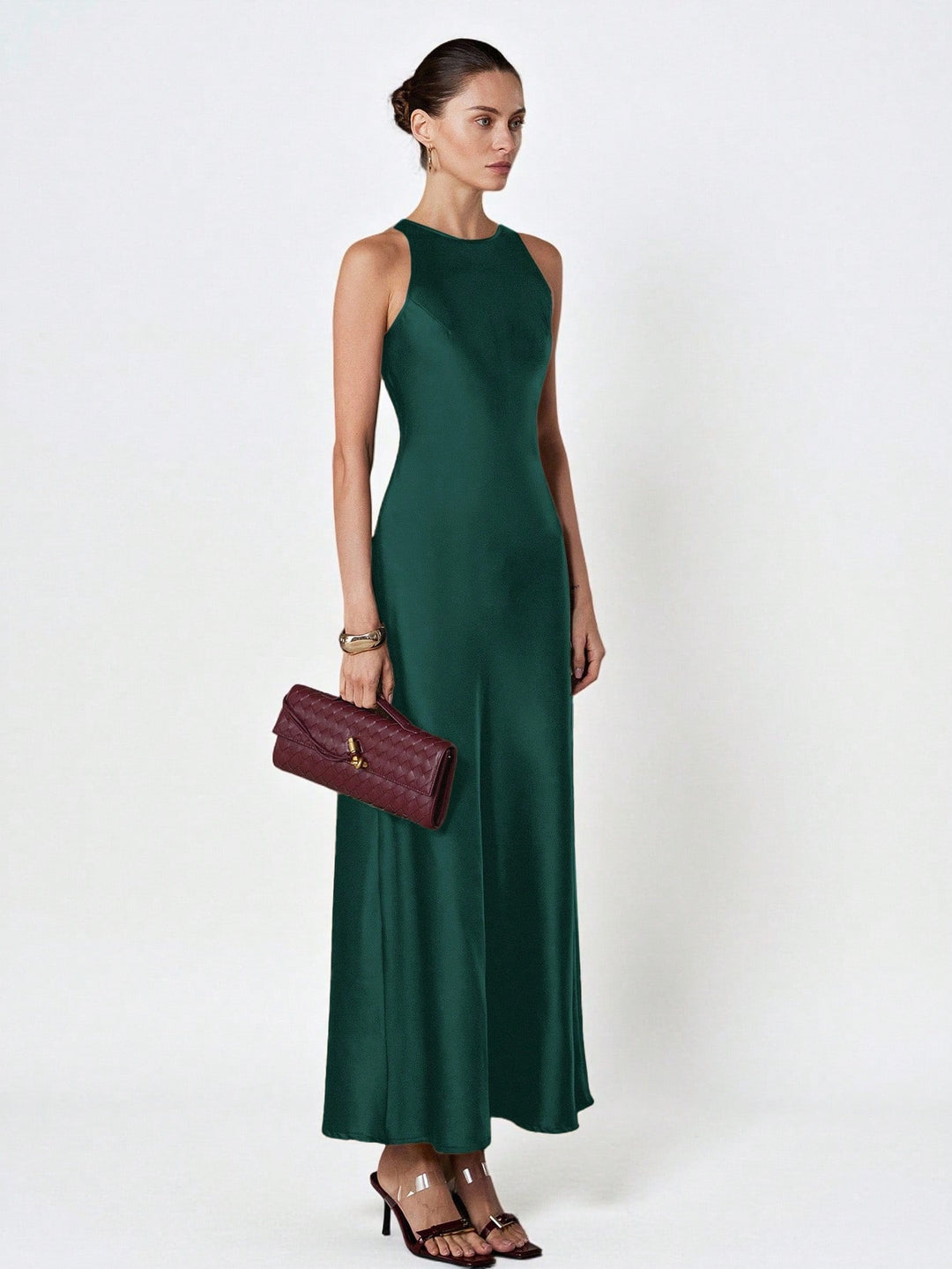 Rochie maxi SHEIN, verde