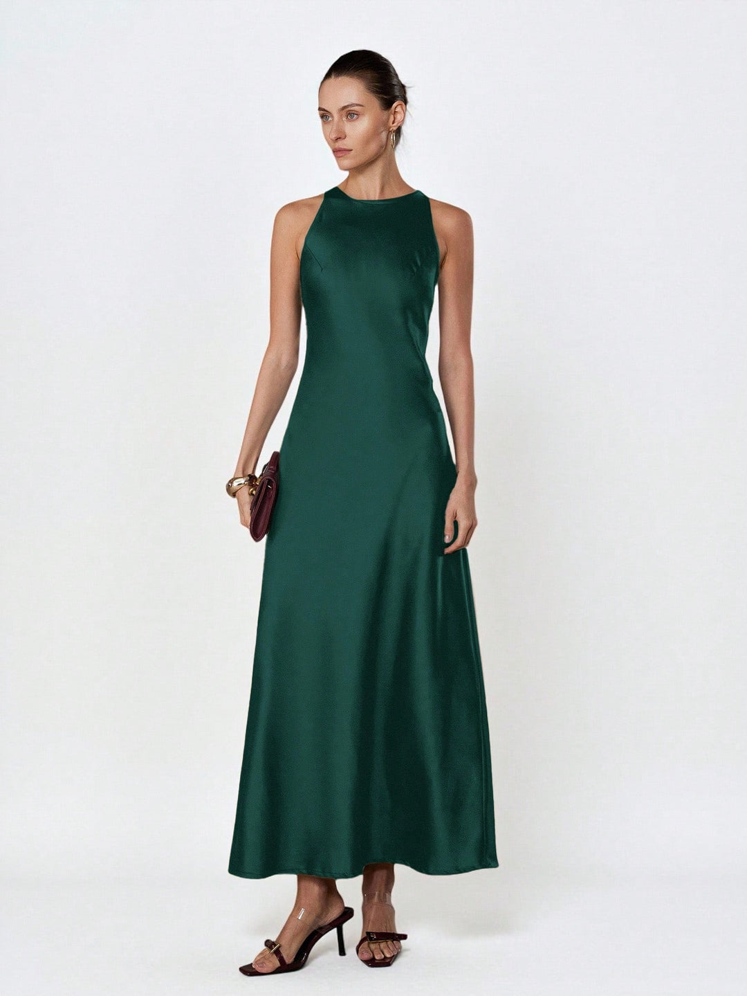 Rochie maxi SHEIN, verde