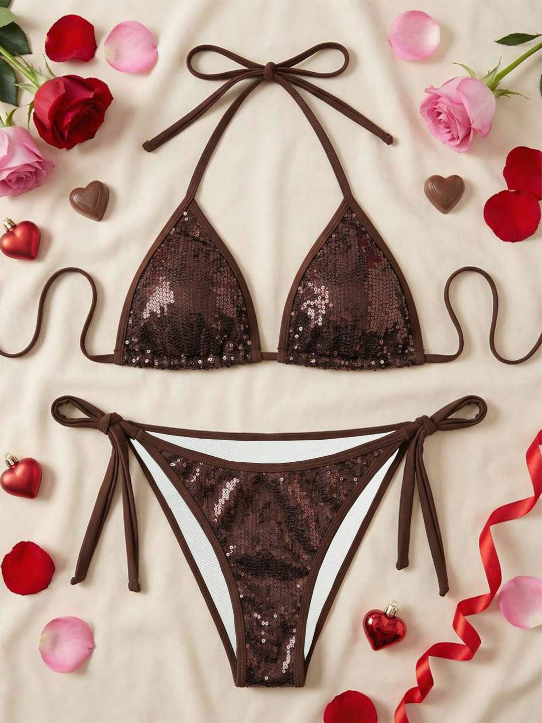 Set bikini SHEIN, maro