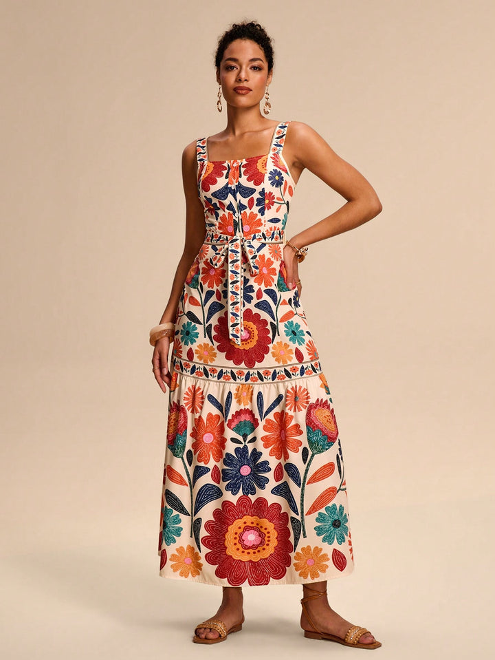 Rochie maxi SHEIN, mix culori