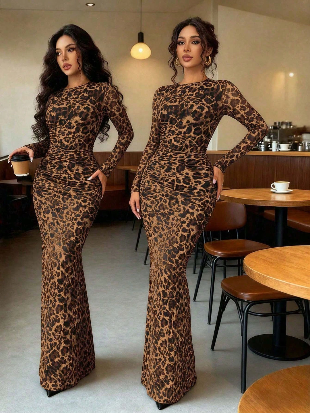 Rochie maxi SHEIN, maro