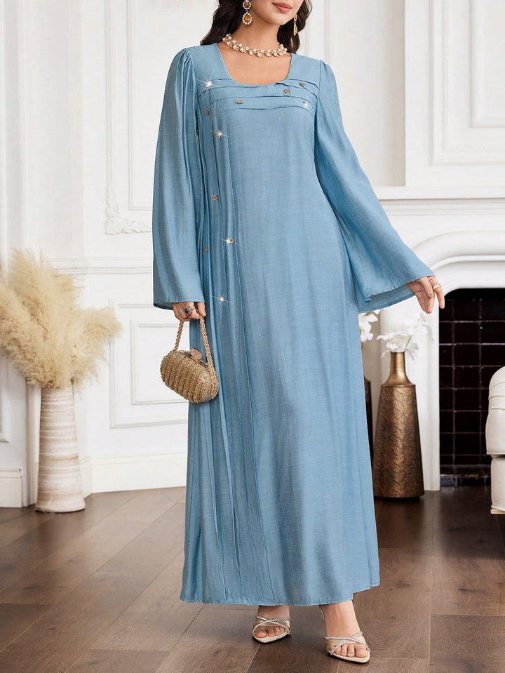 Set caftan și jalabiya SHEIN, albastru