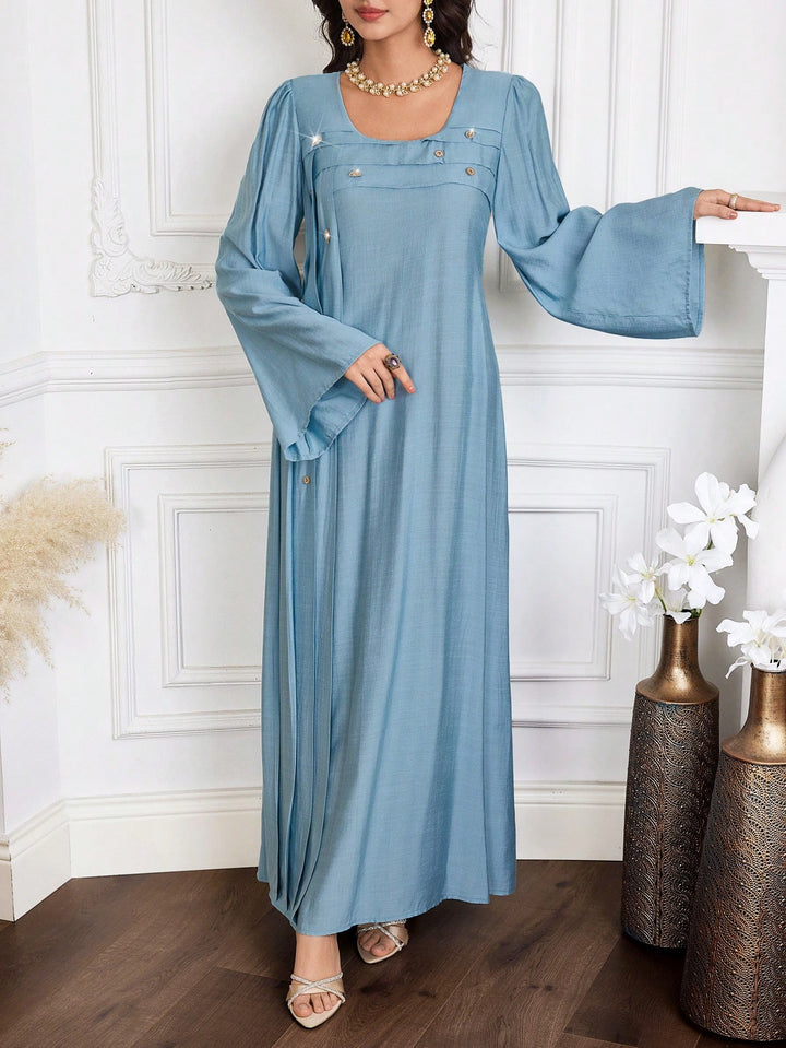 Set caftan și jalabiya SHEIN, albastru
