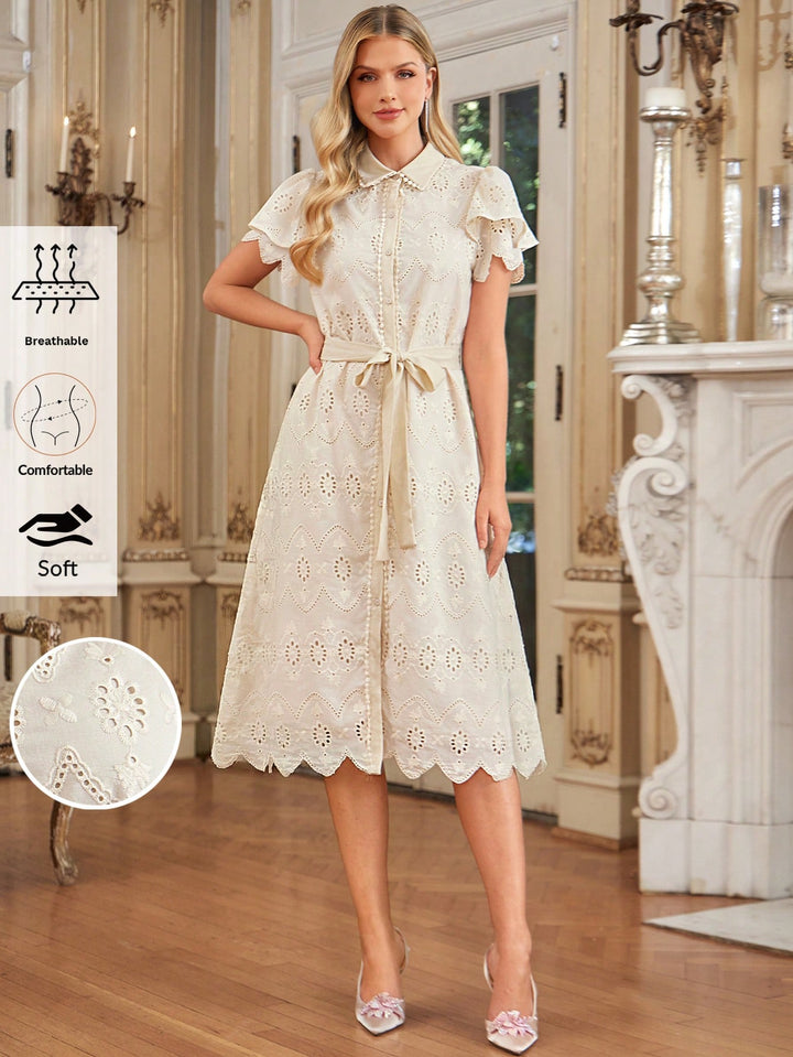 Rochie midi SHEIN, bej