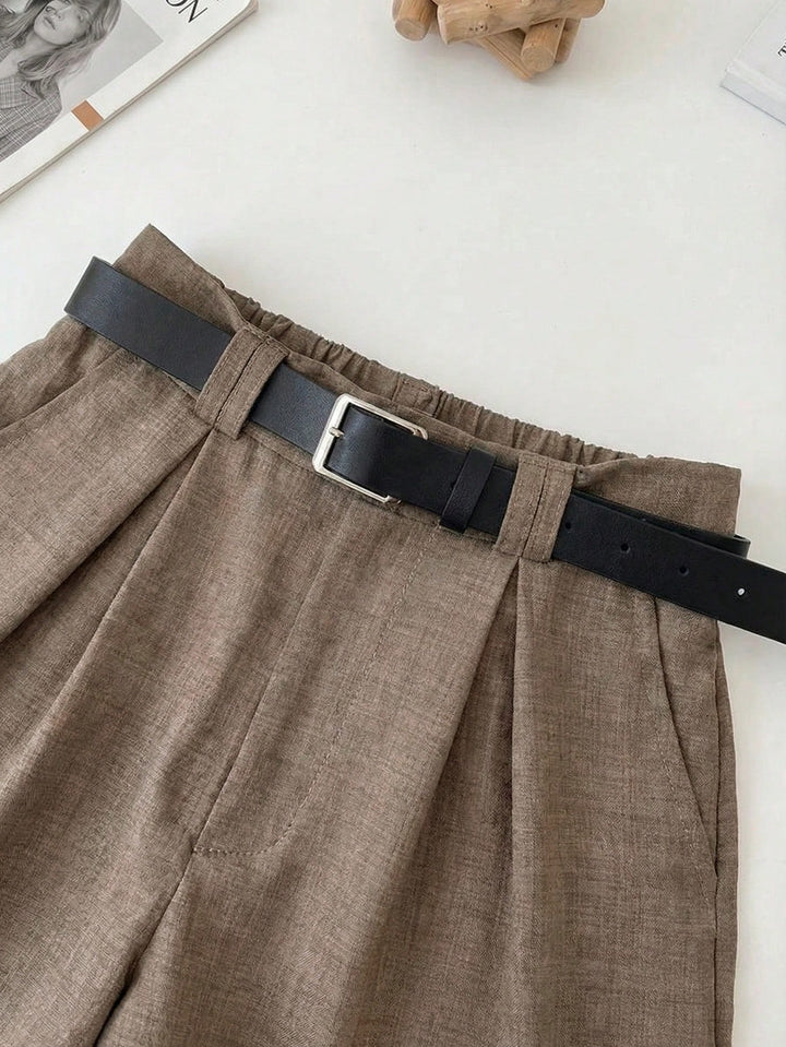Pantaloni scurți SHEIN, maro