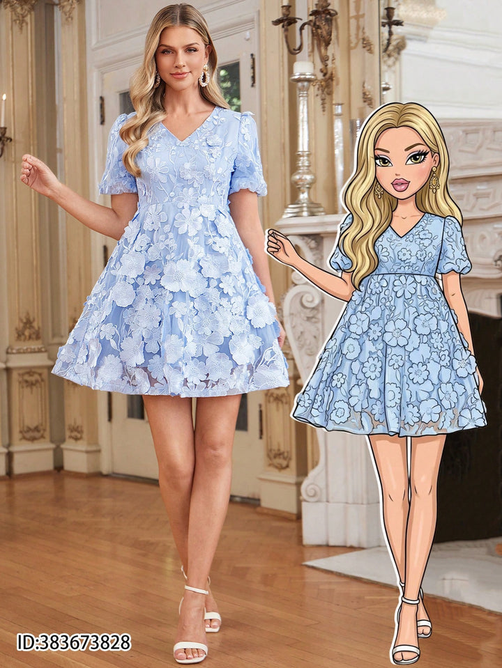 Rochie scurtă SHEIN, albastru