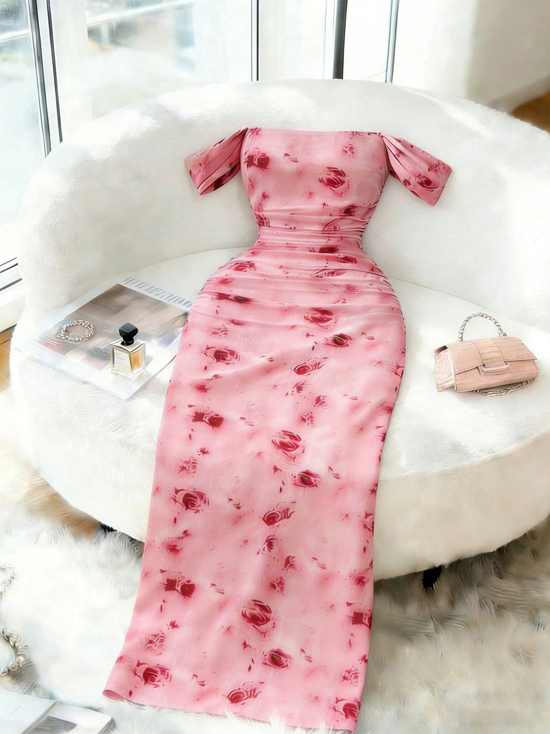 Rochie maxi SHEIN, roz