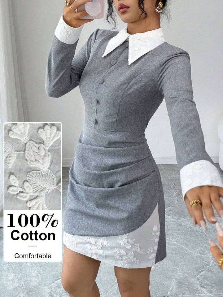 Rochie scurtă SHEIN, gri
