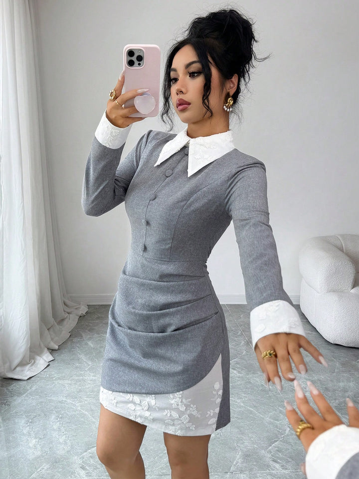 Rochie scurtă SHEIN, gri