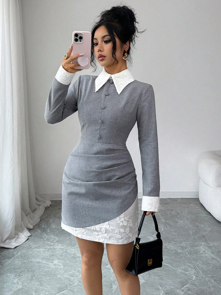 Rochie scurtă SHEIN, gri
